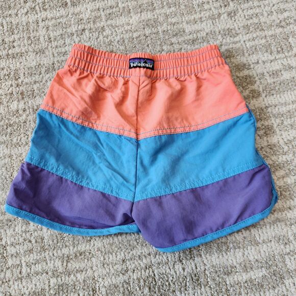 Patagonia boys boardshorts swim trunks blue purple coral size 5T - Picture 9 of 10